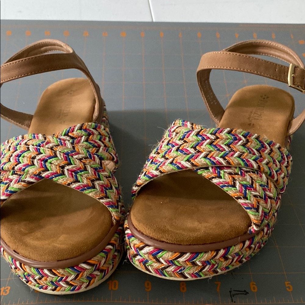 Patrizia Spring Step Platform Sandals with Colorful Braided Straps - Picture 4 of 5